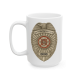 15oz Flames Test Metal – Courage Defines the Firefighter Mug